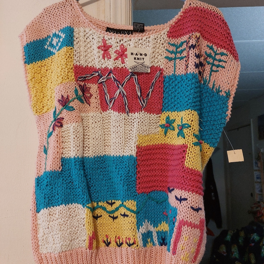 Uno & Una Vintage Sweater Vest Small